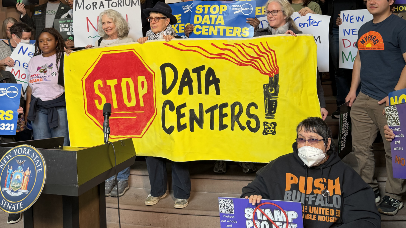 Lawmakers, Advocates and Alarmed New Yorkers Rally for AI Data Center Moratorium Bill